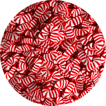 Red Candy canes Fimo Slices