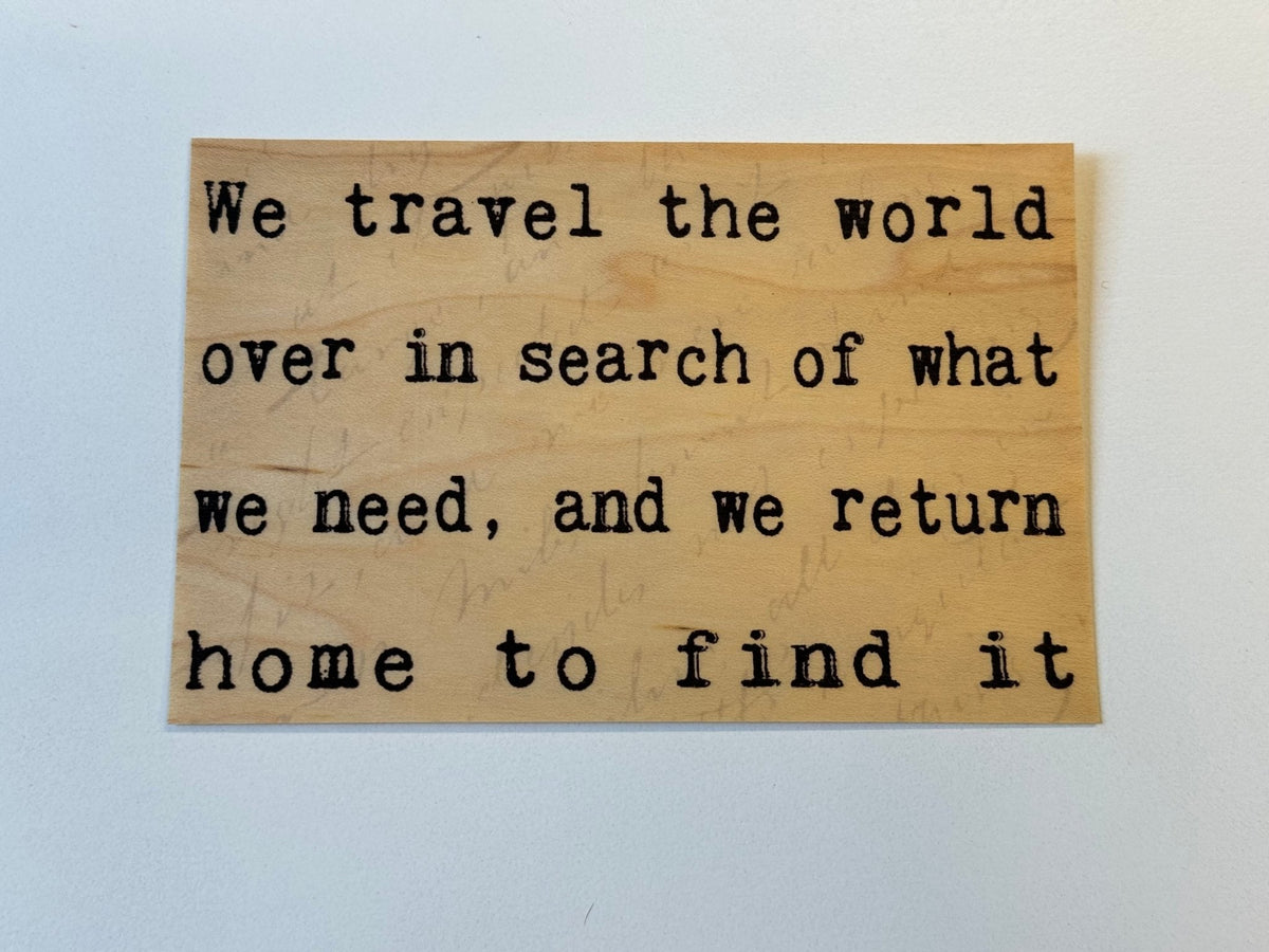 Wood Postcard - We Travel