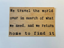 Carte postale en bois - We Travel