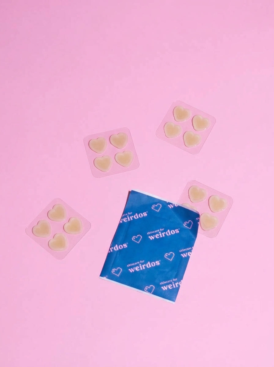 32 healing heart pimple patches