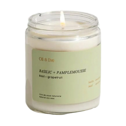 Chandelle - Basilic et pamplemousse en verre