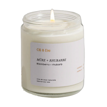 Bougie oli et ève mûre rhubarbe 8oz verre