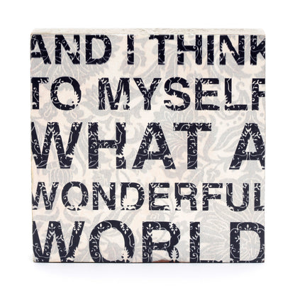 Art Block - Lost & Found - What a Wonderful World