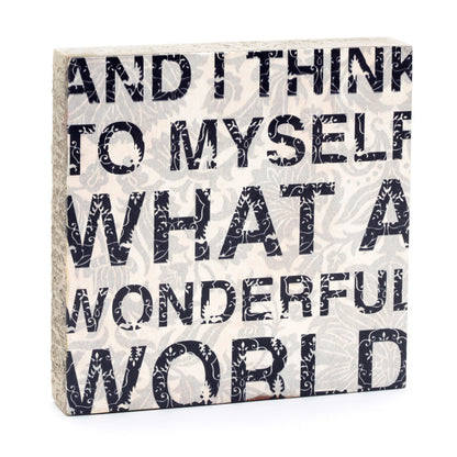 Art Block - Lost & Found - What a Wonderful World