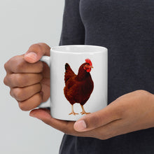 Mug blanc brillant Rhode Island Red