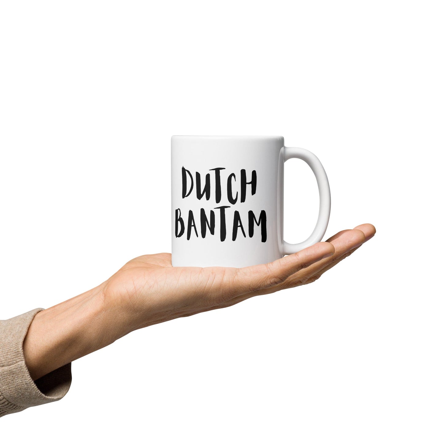 Mug blanc brillant Bantam hollandais