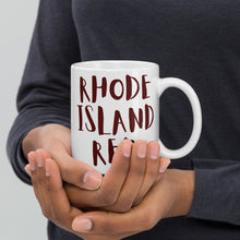 Mug blanc brillant Rhode Island Red