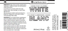 Colorant Alimentaire Liquide Blanc - Colorant Alimentaire Liquide - 4 oz, 1 Gallon - Livraison Gratuite au Canada pour les Commandes Supérieures à 199 CAD
