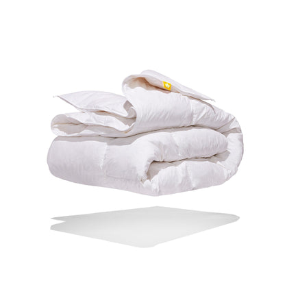 Couette en plumes et duvet blanches