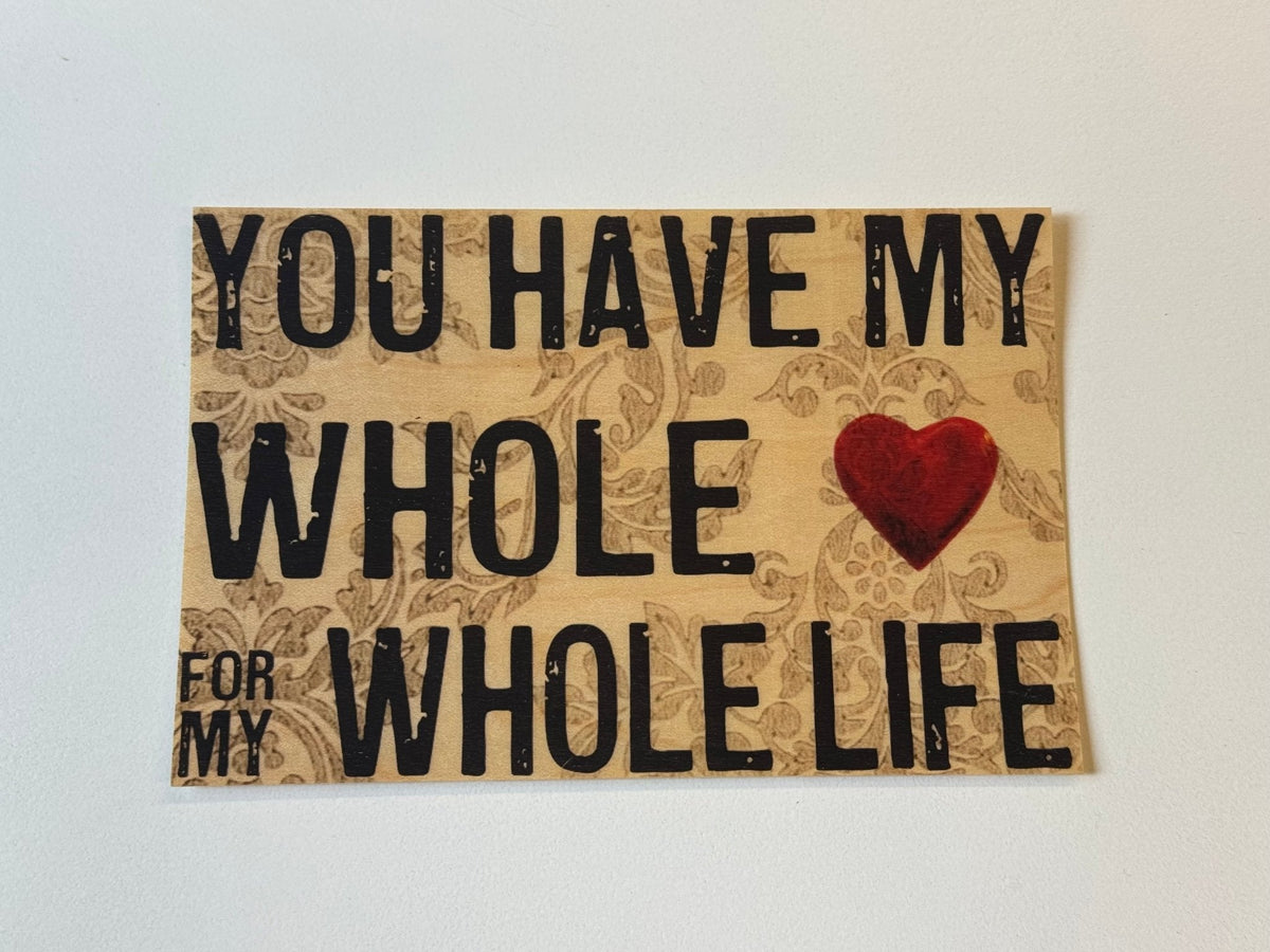 Wood Postcard - Whole Heart