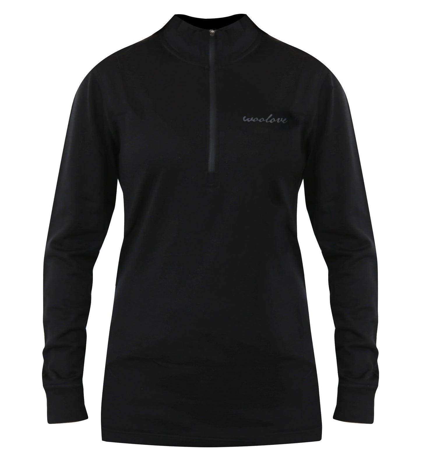 Chandail 1/4 zip en laine mérinos pour femme — Poids moyen
