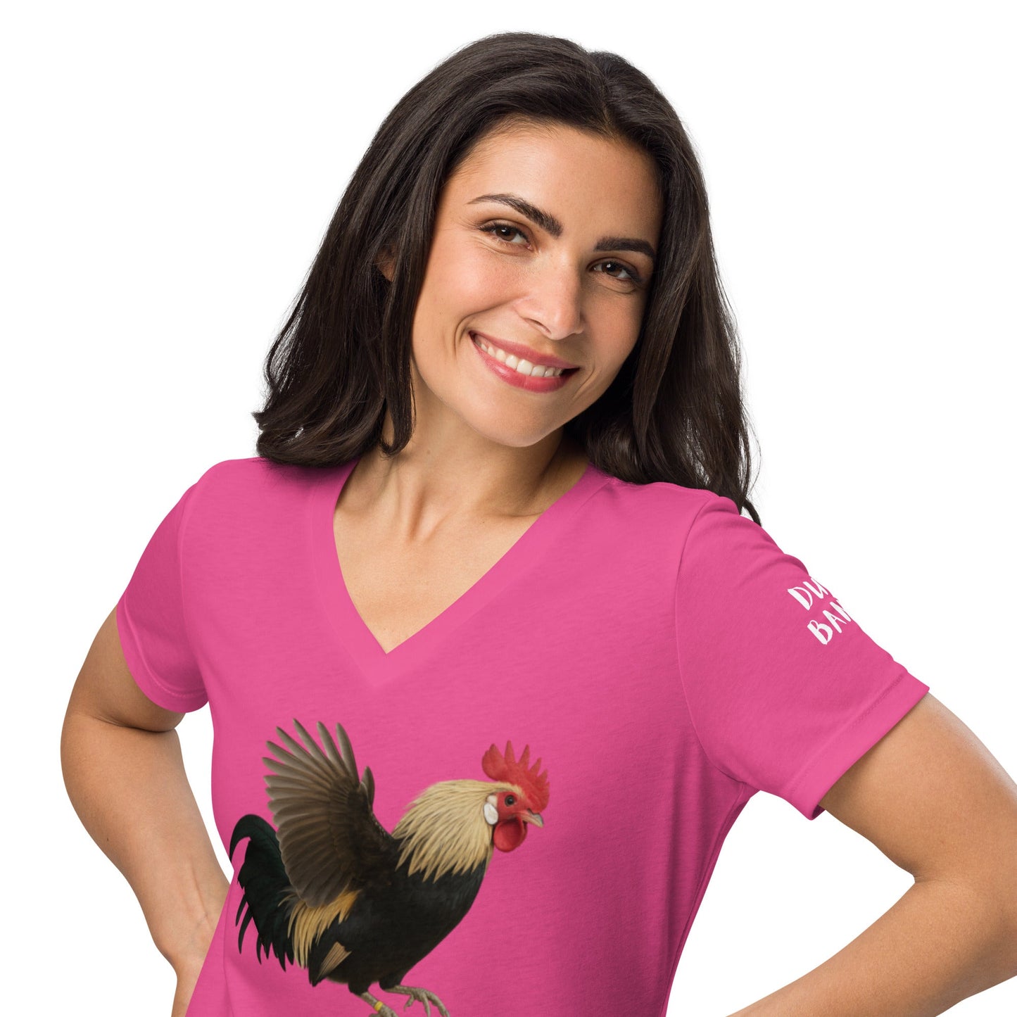 T-shirt décontracté à col en V pour femme Dutch Bantam