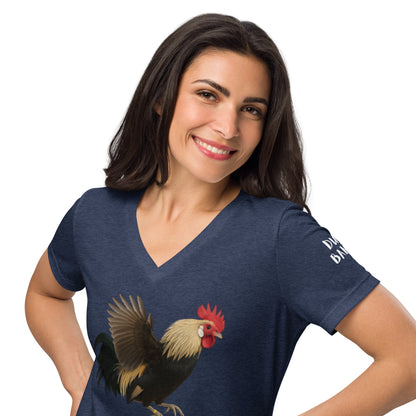 T-shirt décontracté à col en V pour femme Dutch Bantam