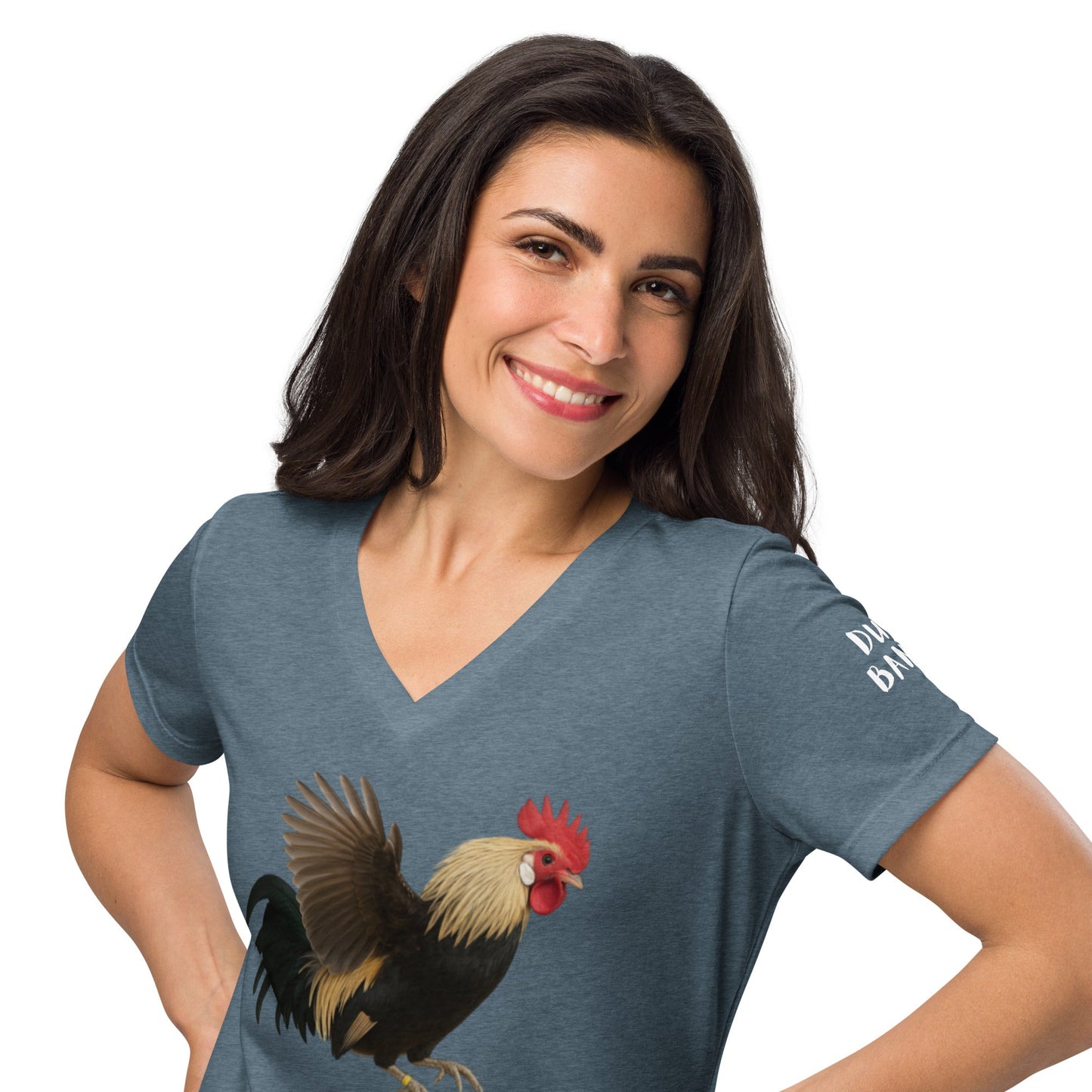 T-shirt décontracté à col en V pour femme Dutch Bantam
