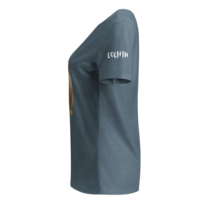 T-shirt col V décontracté Cochin pour femme