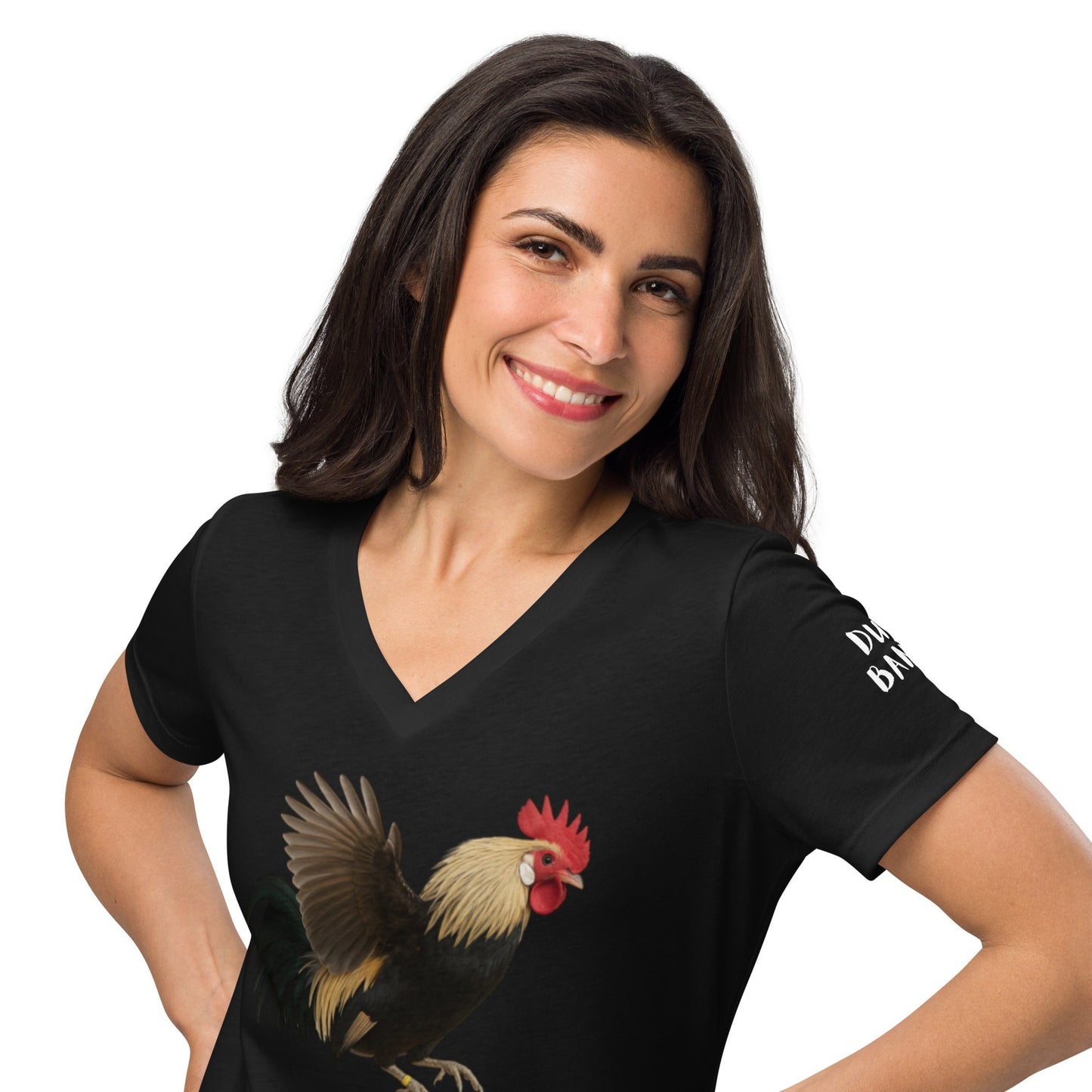 T-shirt décontracté à col en V pour femme Dutch Bantam