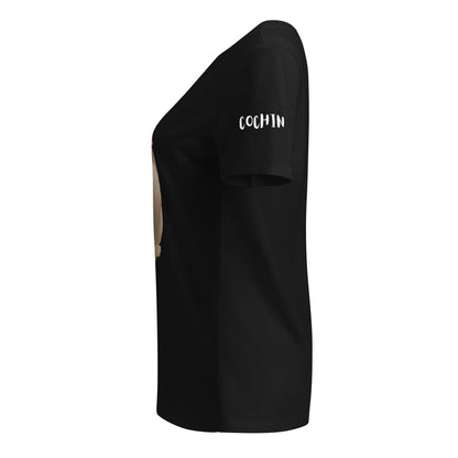 T-shirt col V décontracté Cochin pour femme