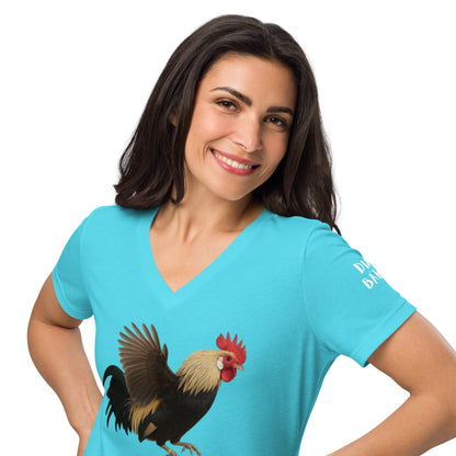 T-shirt décontracté à col en V pour femme Dutch Bantam