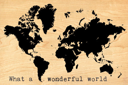 Wood Postcard - Wonderful World