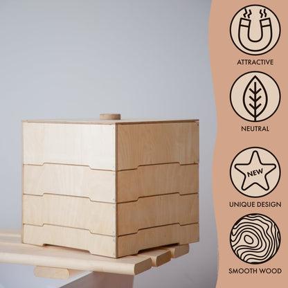 Rangement/trieur en bois pour jeu de construction