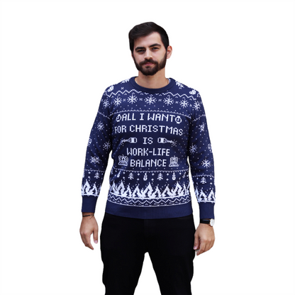 Pull de Noël Équilibre Vie Professionnelle-Vie Privée