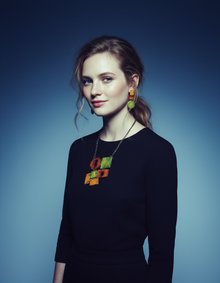 Rustic Geometric Jewelry Set with Statement Necklace & Earrings