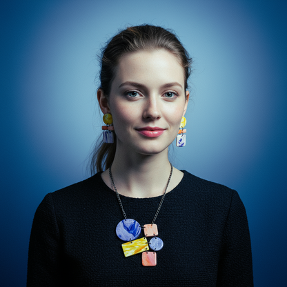 Boucles d'oreilles clips artisanales aux couleurs pastel vives