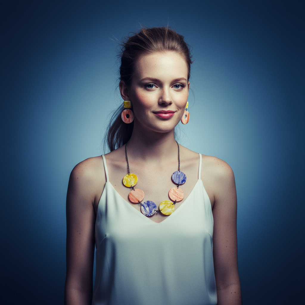Boucles d'oreilles pendantes pastel faites à la main en pâte polymère et marbrées à l'encre à alcool