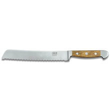 ALPHA OLIVE | Bread Knife 8" Blade | Hand Forged / Olive wood handle
