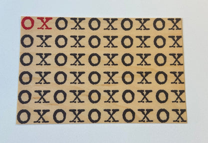XOXO Wood Postcard