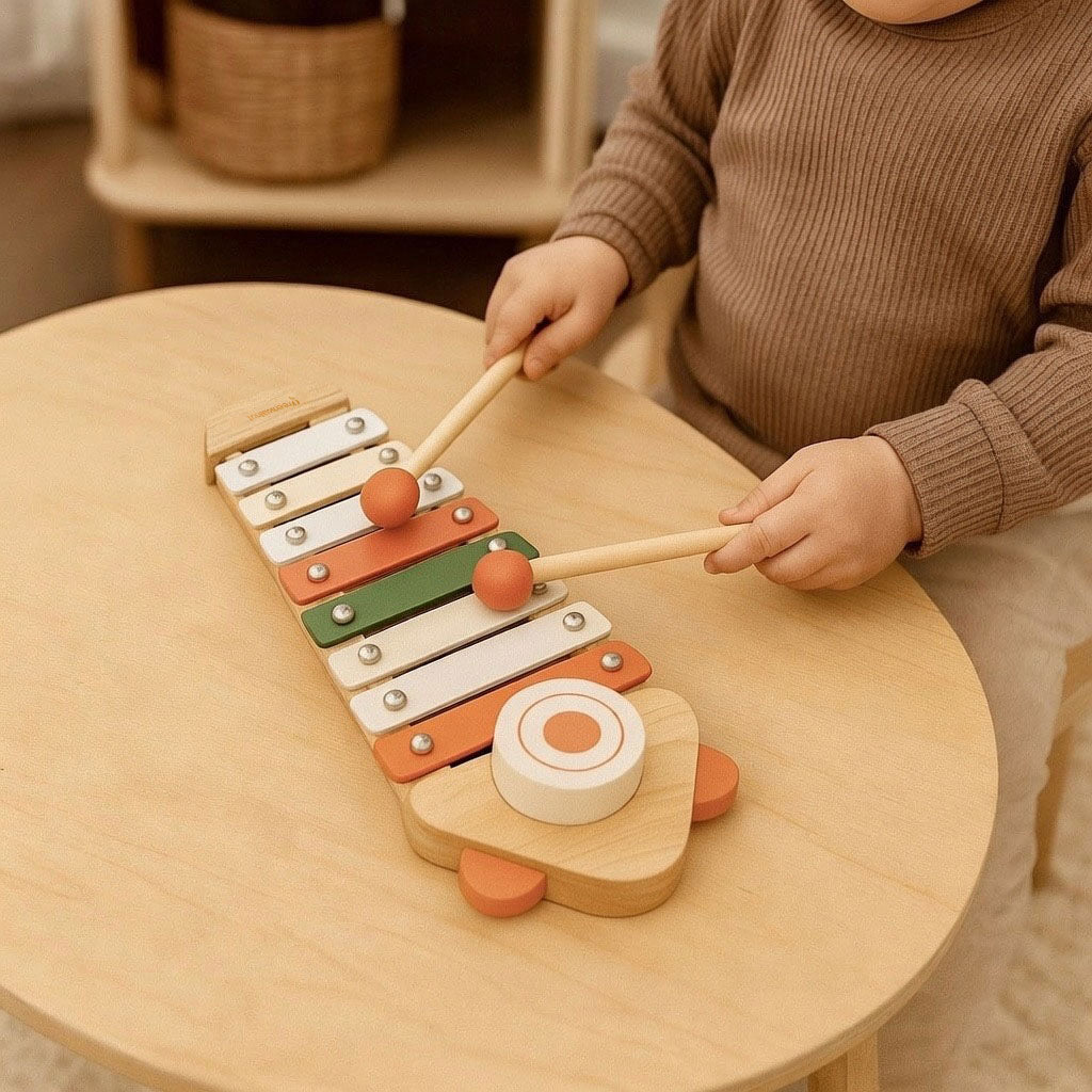 Wooden Xylophone - 8 Key Musical Toy for Kids