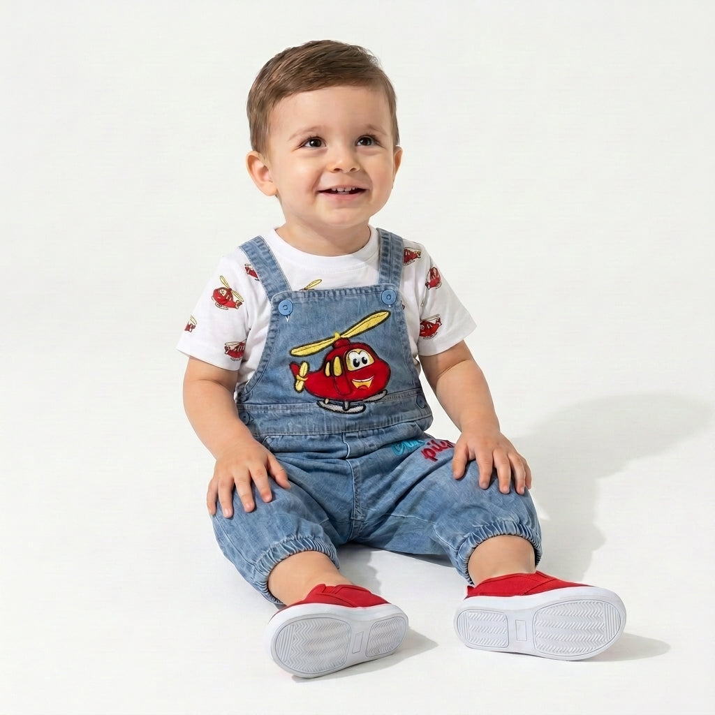 Denim Series – Little Pilot Baby Set