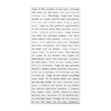 Typewriter Sign - Yoga