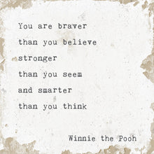 Marble Coasters - Little Gem - You Are Braver (Winnie The Pooh)