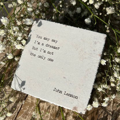 Art Block - Little Gem - You May Say I'm A Dreamer (John Lennon)