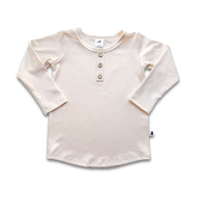 Youth Bamboo Henley Long-Sleeve Shirt | Cream