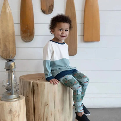 Youth Bamboo Leggings | Orange Smilies