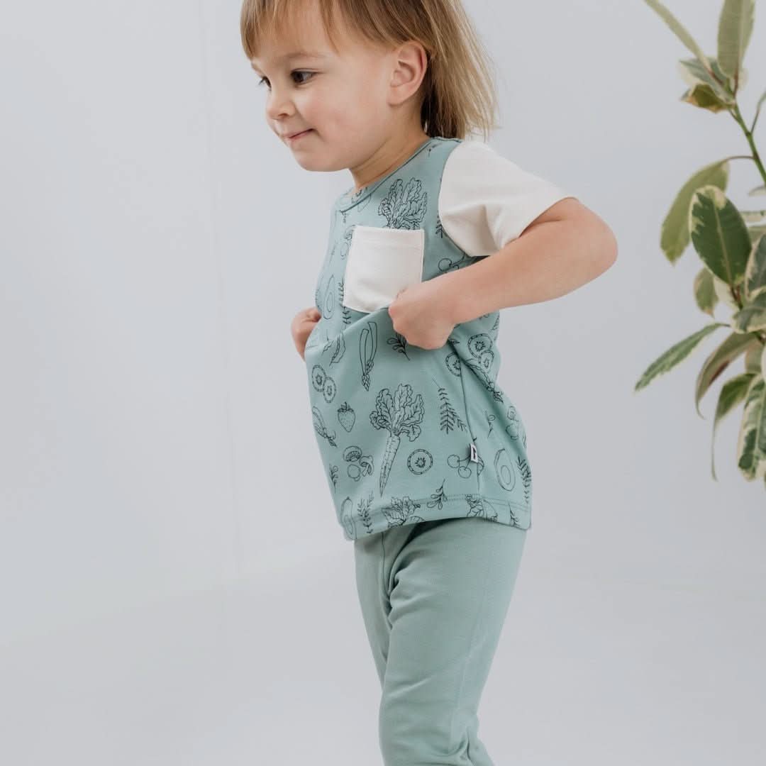 Baby/Kids' Bamboo Pocket T-Shirt | Berry Stripe