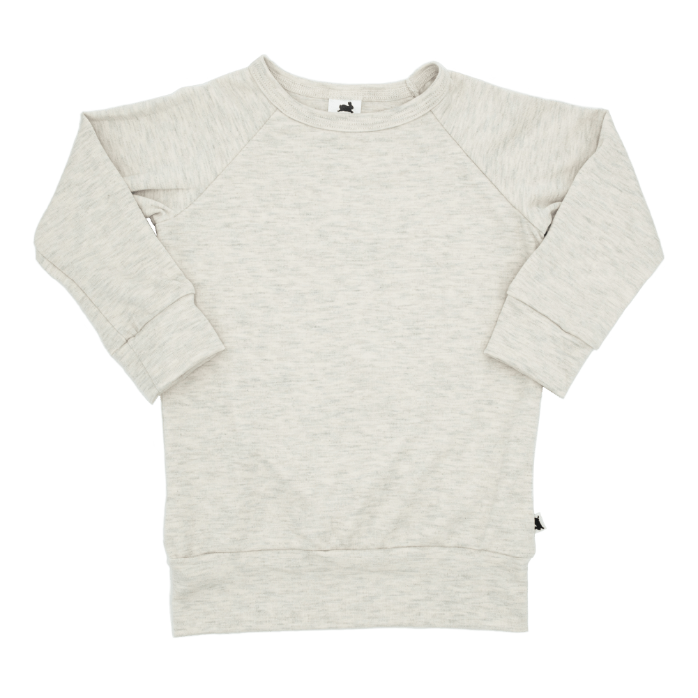 Youth Bamboo Raglan Pullover | Ash