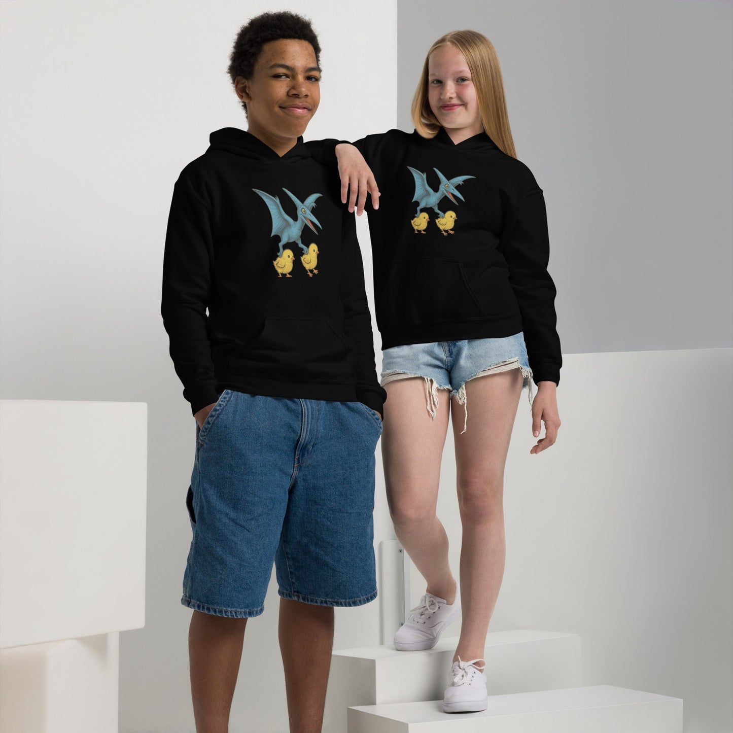 Chandail à capuchon (hoodie) épais Chickasaurous Pteropoultry Youth