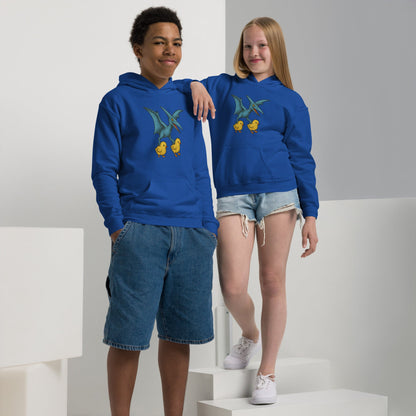 Chandail à capuchon (hoodie) épais Chickasaurous Pteropoultry Youth