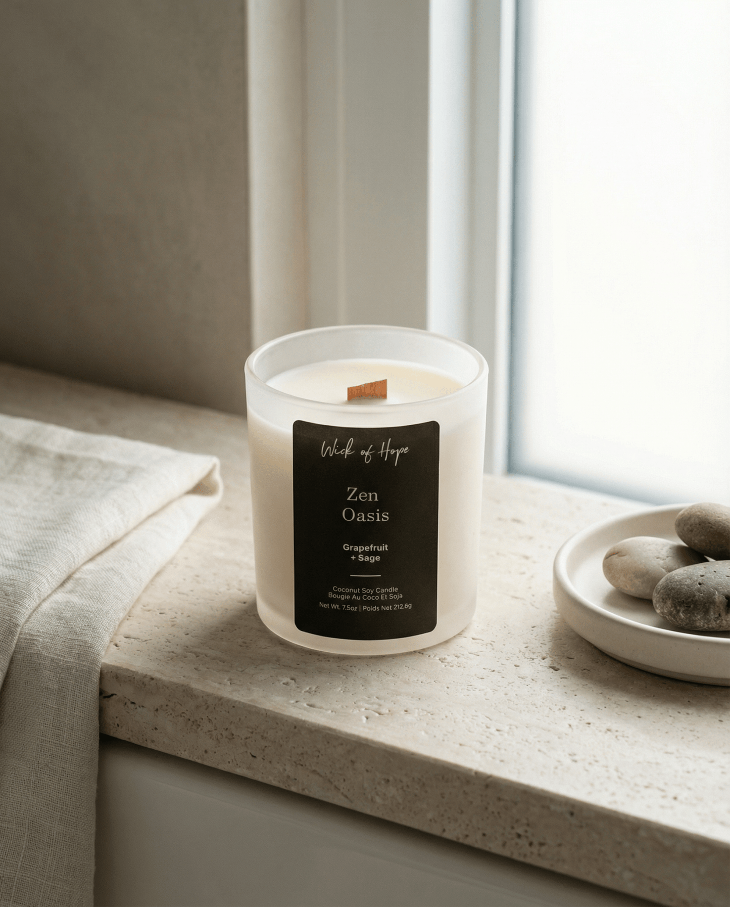 Zen Oasis Candle  | Grapefruit + Sage