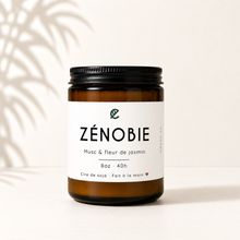 Bougie de soya ZÉNOBIE  musc et fleur de jasmin